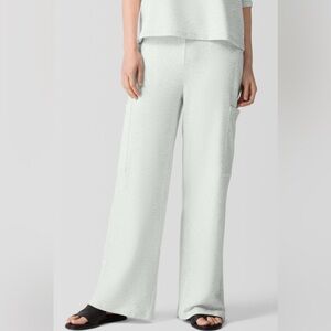 Eileen Fisher Cozy Brushed Terry Hug Cargo Pant. NWT